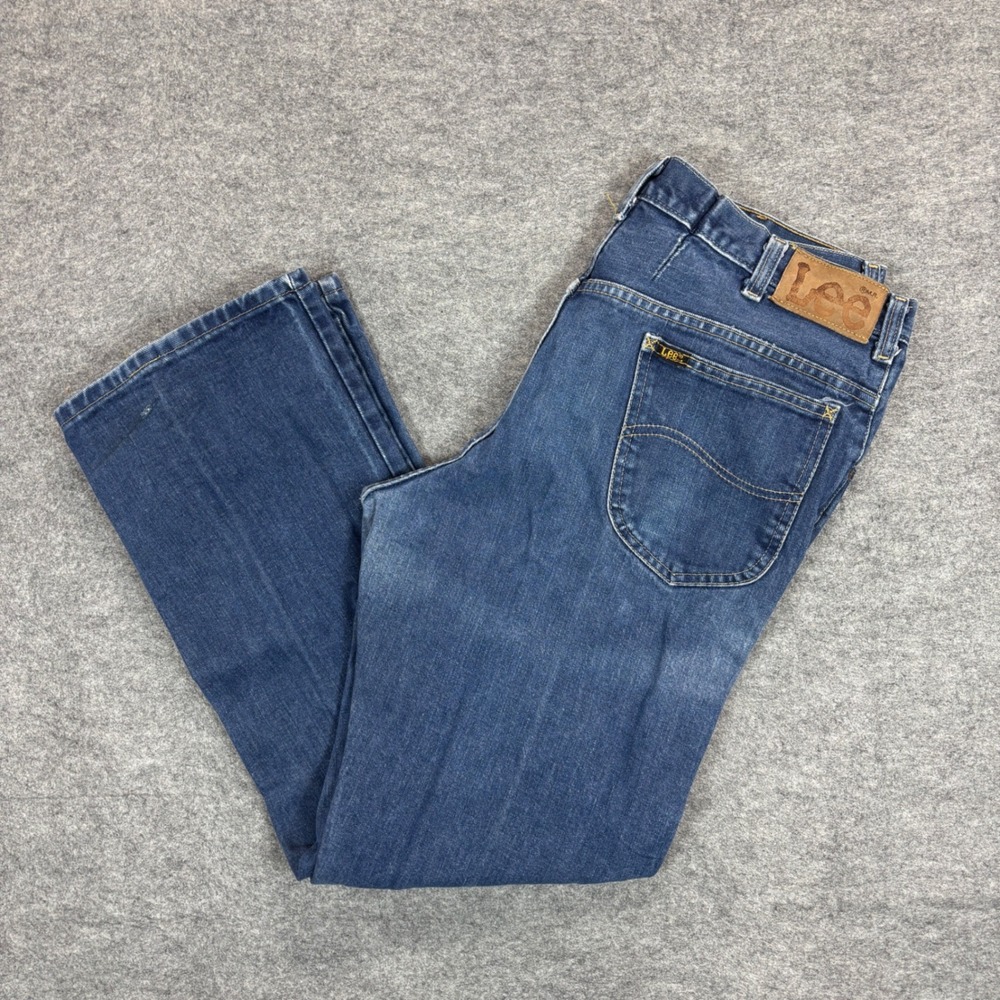 Vintage 70s 80s Lee Riders Jeans Mens 36x30 Medium Wash Straight Leg Denim